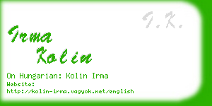 irma kolin business card